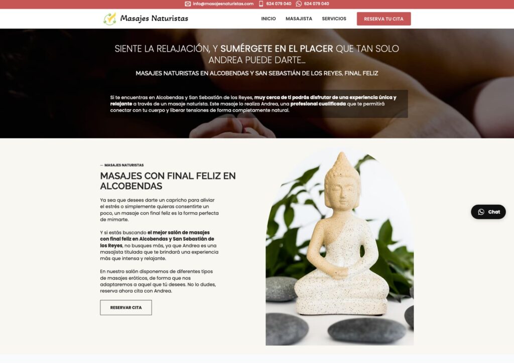 Web masajesnaturistas.com